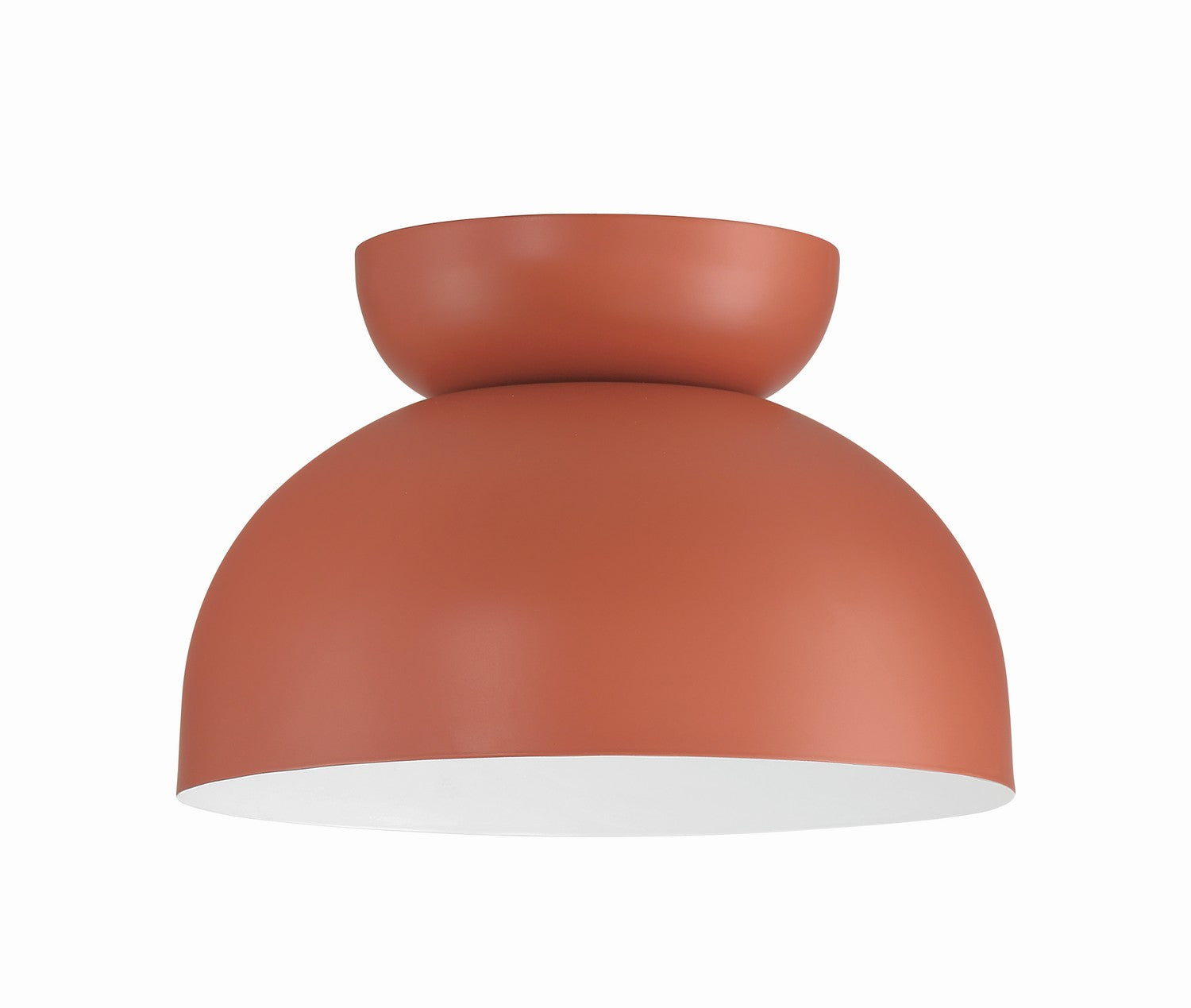 Craftmade One Light Flushmount from the Ventura Dome collection in Baked Clay finish