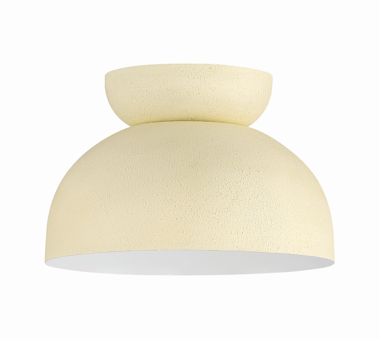 Craftmade One Light Flushmount from the Ventura Dome collection in Cottage White finish