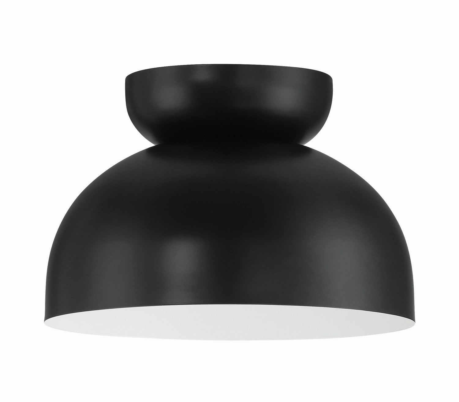 Craftmade One Light Flushmount from the Ventura Dome collection in Flat Black finish