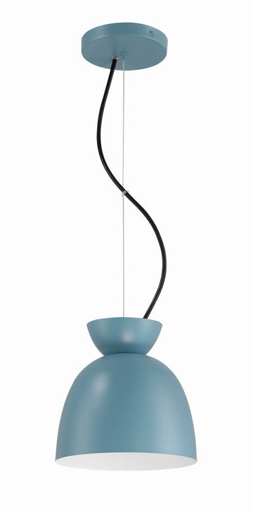 Craftmade One Light Mini Pendant from the Ventura Dome collection in Dusty Blue finish