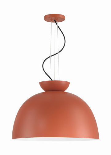 Craftmade One Light Pendant from the Ventura Dome collection in Baked Clay finish