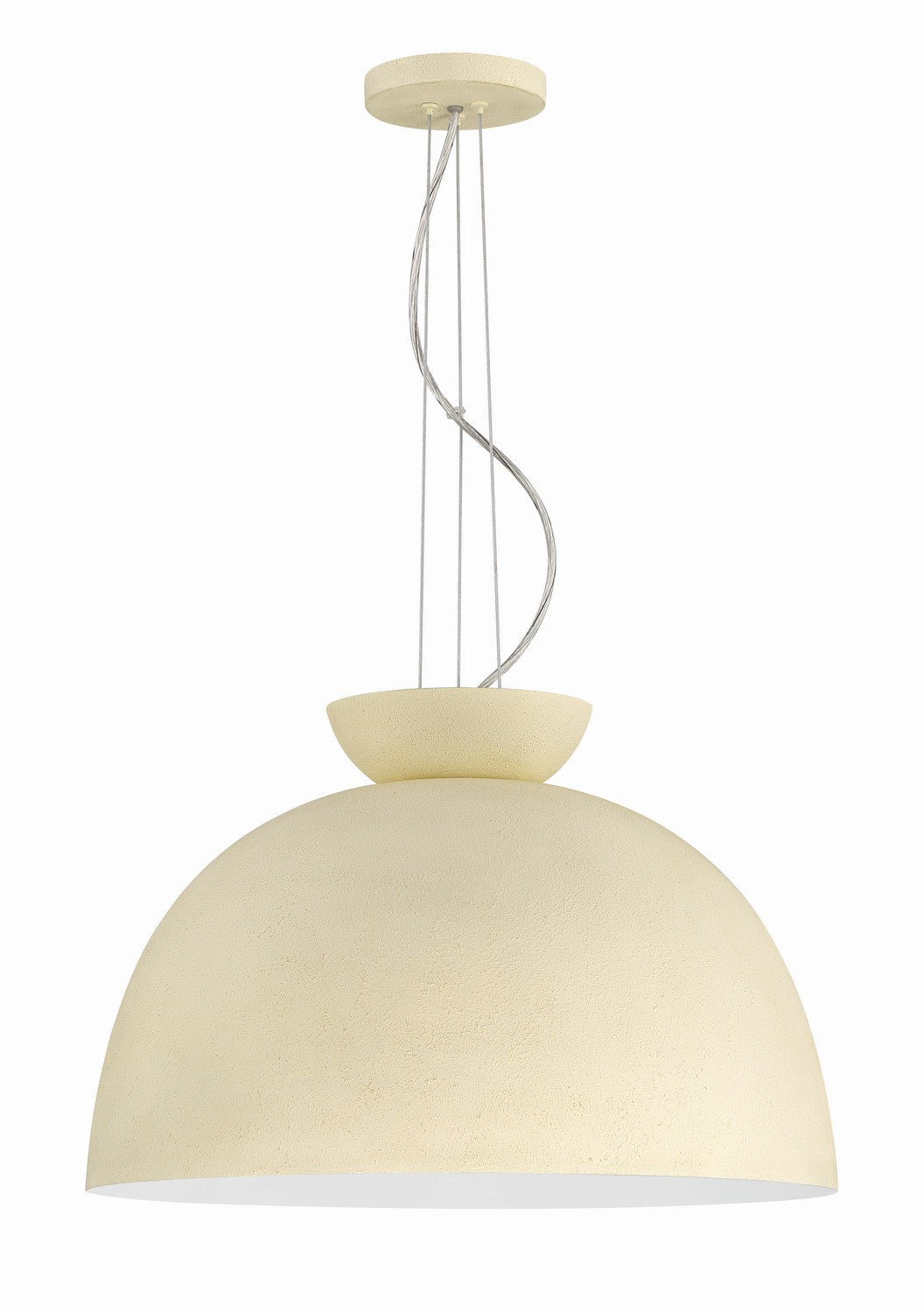 Craftmade One Light Pendant from the Ventura Dome collection in Cottage White finish