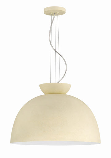 Craftmade One Light Pendant from the Ventura Dome collection in Cottage White finish