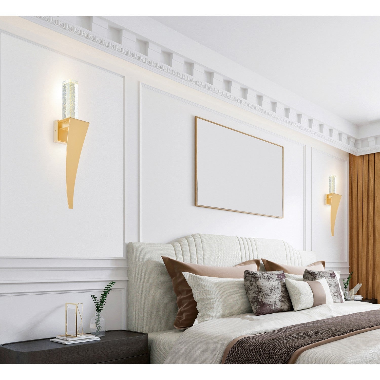 CWI Lighting LED Wall Sconce from the Catania collection in Satin Gold finish
