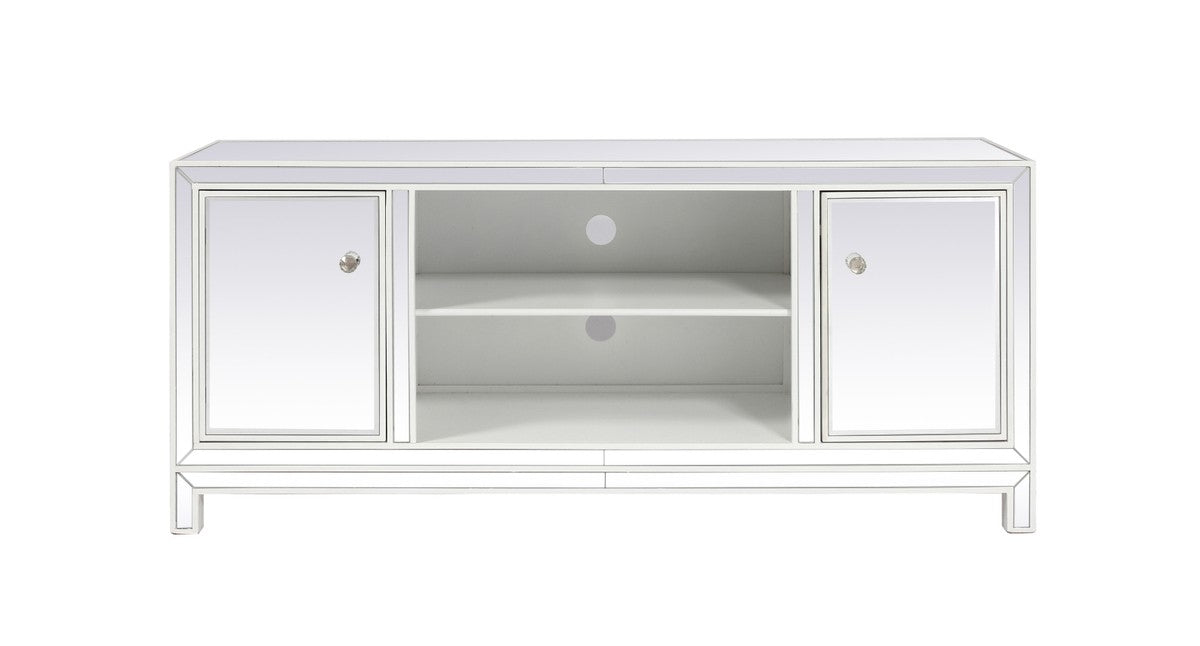Elegant Lighting TV Stand from the Reflexion collection in White finish