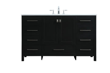 Elegant Lighting SIngle Bathroom Vanity from the Irene collection in Black finish