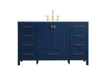 Elegant Lighting SIngle Bathroom Vanity from the Irene collection in Blue finish