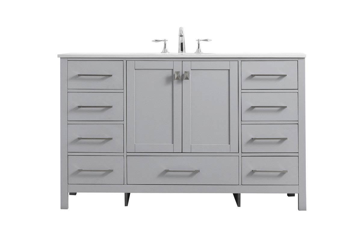 Elegant Lighting SIngle Bathroom Vanity from the Irene collection in Grey finish