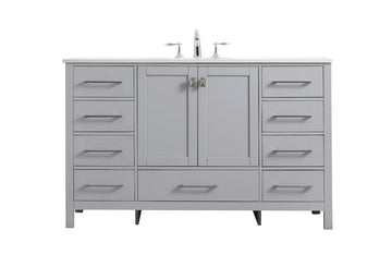 Elegant Lighting SIngle Bathroom Vanity from the Irene collection in Grey finish