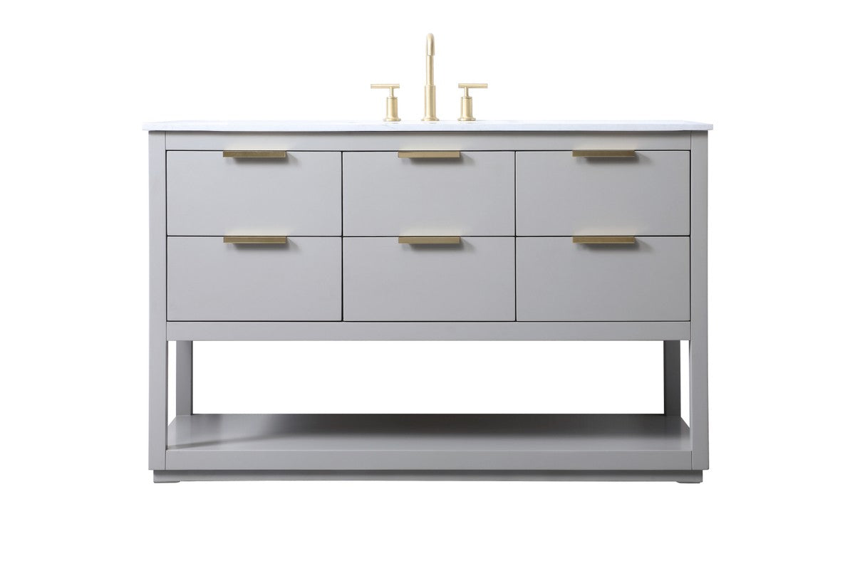 Elegant Lighting SIngle Bathroom Vanity from the Larkin collection in Grey finish