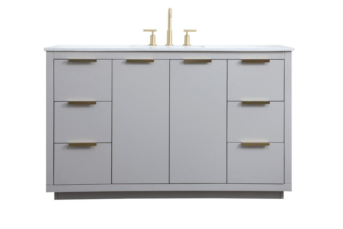 Elegant Lighting SIngle Bathroom Vanity from the Blake collection in Grey finish