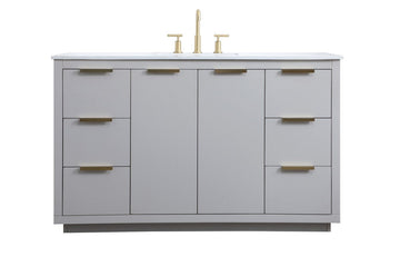 Elegant Lighting SIngle Bathroom Vanity from the Blake collection in Grey finish