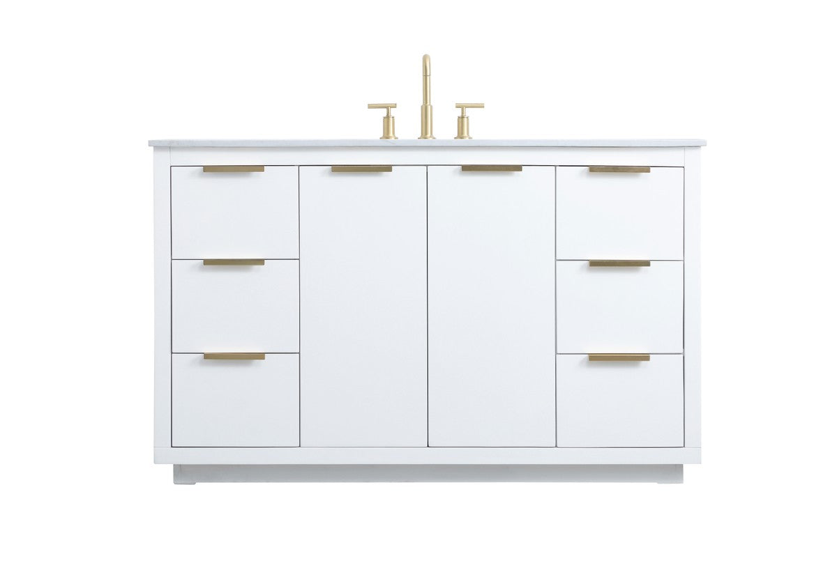 Elegant Lighting SIngle Bathroom Vanity from the Blake collection in White finish