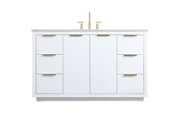 Elegant Lighting SIngle Bathroom Vanity from the Blake collection in White finish