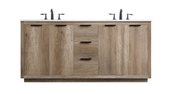 Elegant Lighting Double Bathroom Vanity from the Blake collection in Natural Oak finish