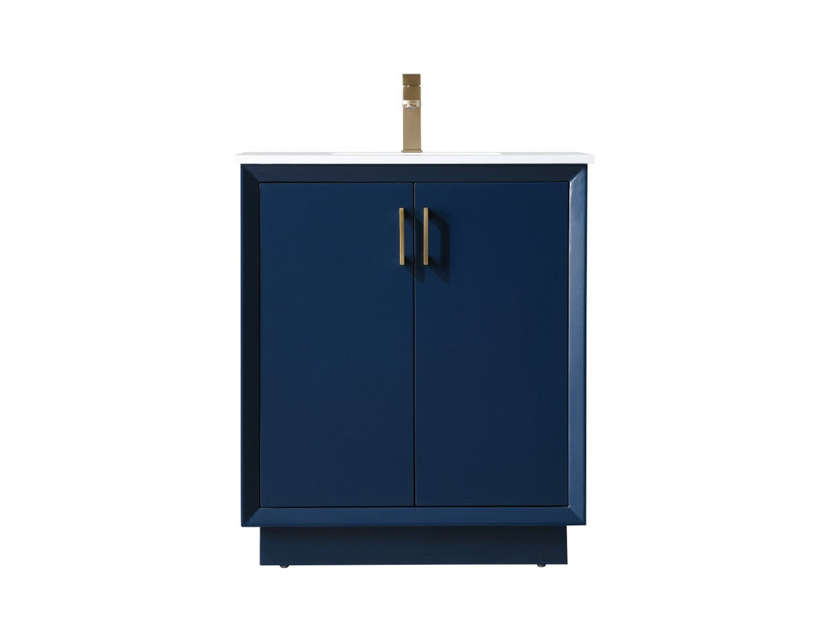 Elegant Lighting SIngle Bathroom Vanity from the Hayes collection in Blue finish