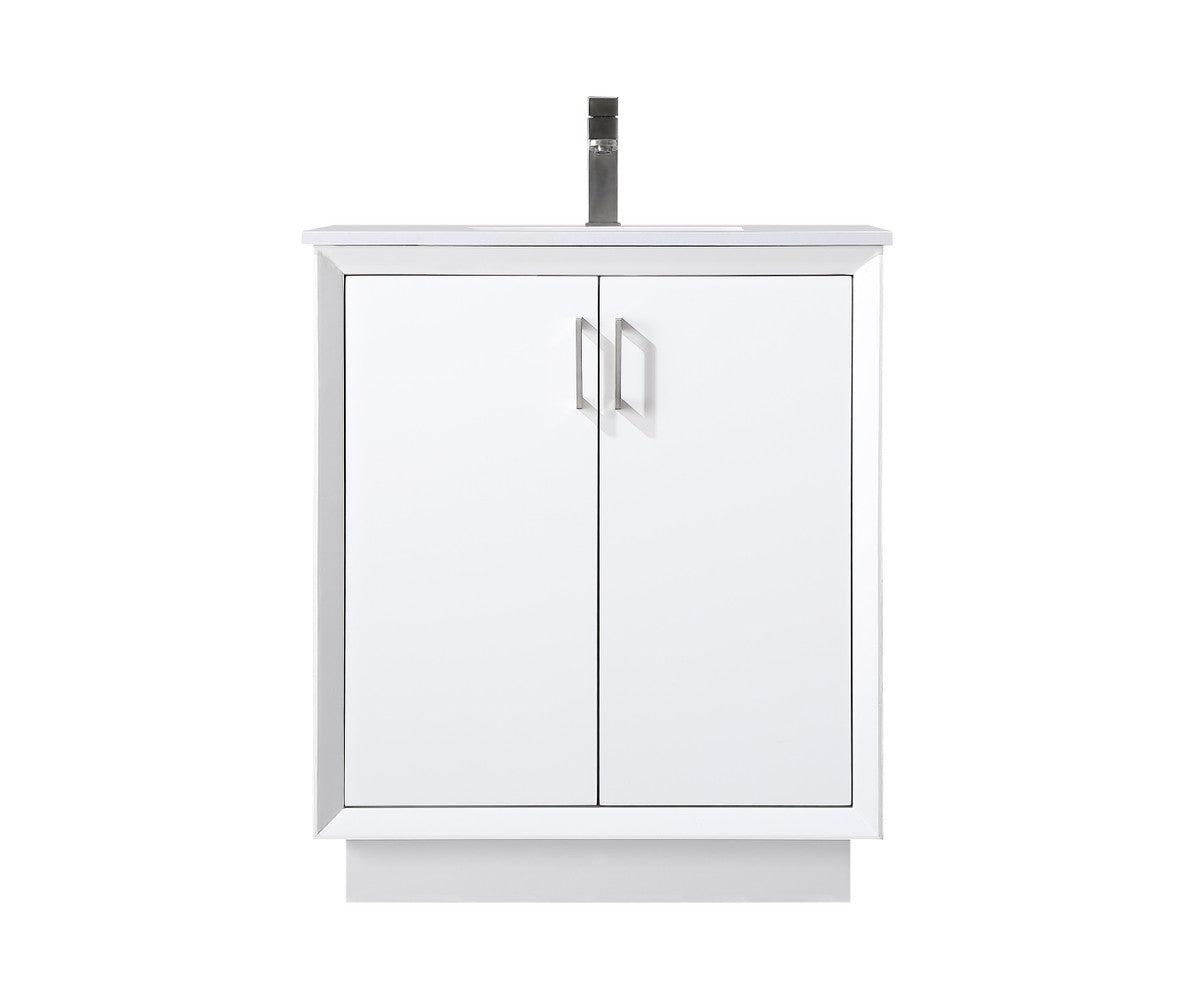 Elegant Lighting SIngle Bathroom Vanity from the Hayes collection in White finish