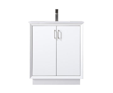 Elegant Lighting SIngle Bathroom Vanity from the Hayes collection in White finish