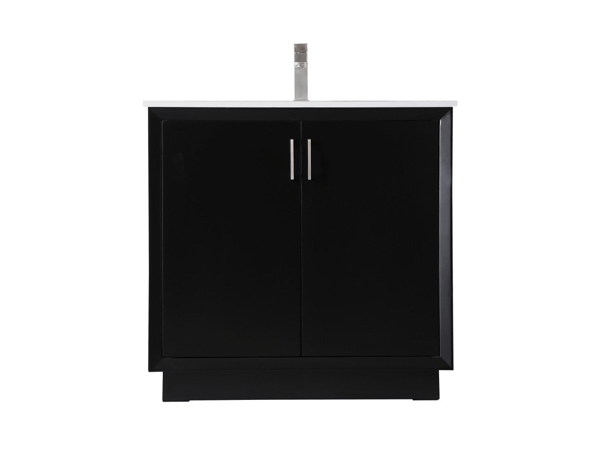 Elegant Lighting SIngle Bathroom Vanity from the Hayes collection in Black finish