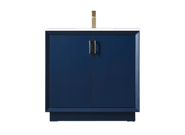 Elegant Lighting SIngle Bathroom Vanity from the Hayes collection in Blue finish