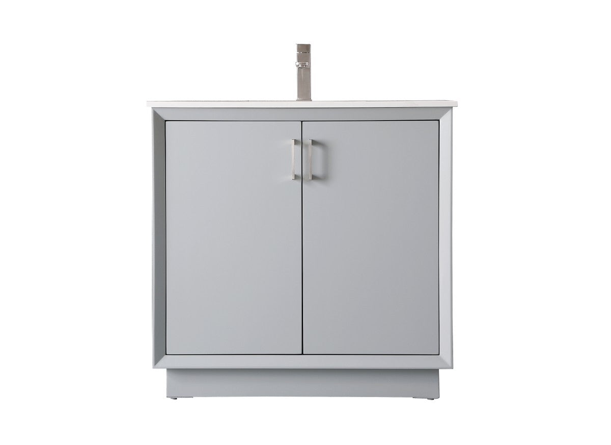Elegant Lighting SIngle Bathroom Vanity from the Hayes collection in Grey finish