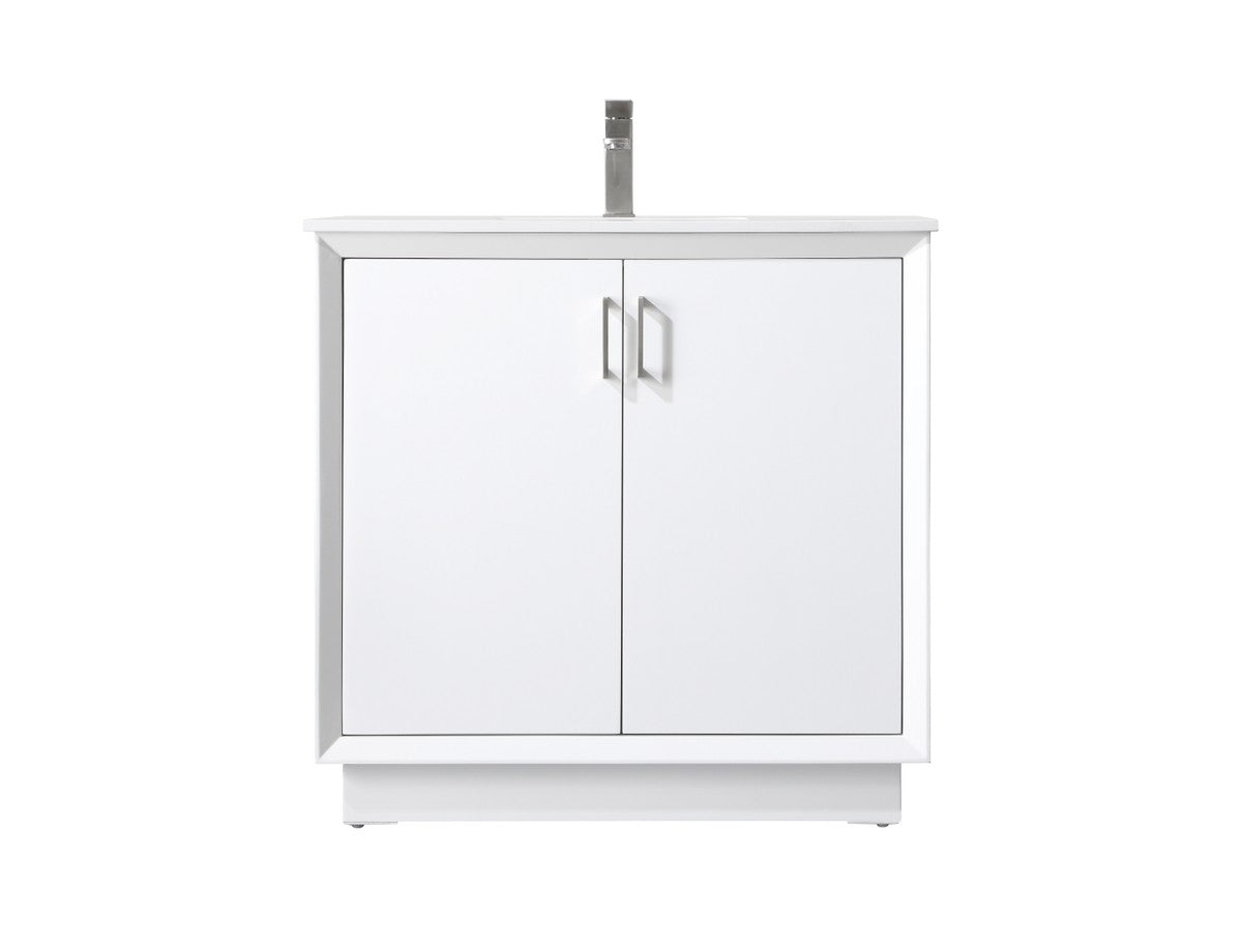 Elegant Lighting SIngle Bathroom Vanity from the Hayes collection in White finish