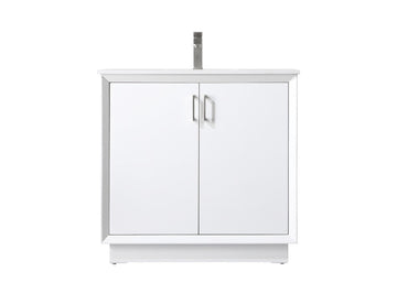 Elegant Lighting SIngle Bathroom Vanity from the Hayes collection in White finish