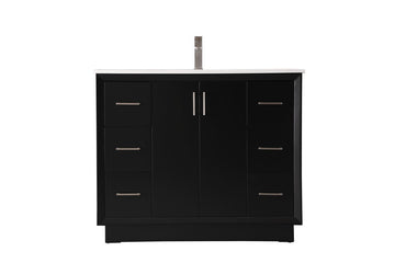 Elegant Lighting SIngle Bathroom Vanity from the Hayes collection in Black finish