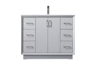 Elegant Lighting SIngle Bathroom Vanity from the Hayes collection in Grey finish