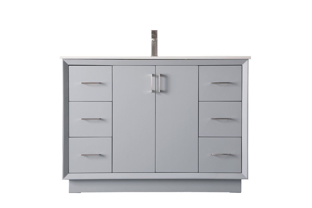 Elegant Lighting SIngle Bathroom Vanity from the Hayes collection in Grey finish