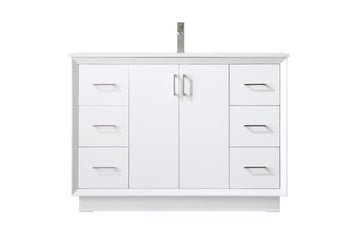 Elegant Lighting SIngle Bathroom Vanity from the Hayes collection in White finish