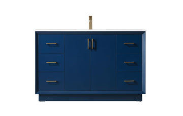 Elegant Lighting SIngle Bathroom Vanity from the Hayes collection in Blue finish