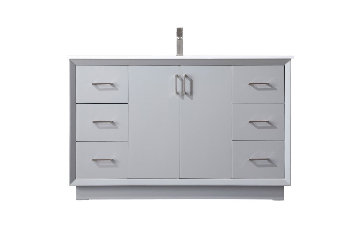 Elegant Lighting SIngle Bathroom Vanity from the Hayes collection in Grey finish