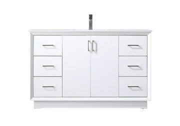 Elegant Lighting SIngle Bathroom Vanity from the Hayes collection in White finish
