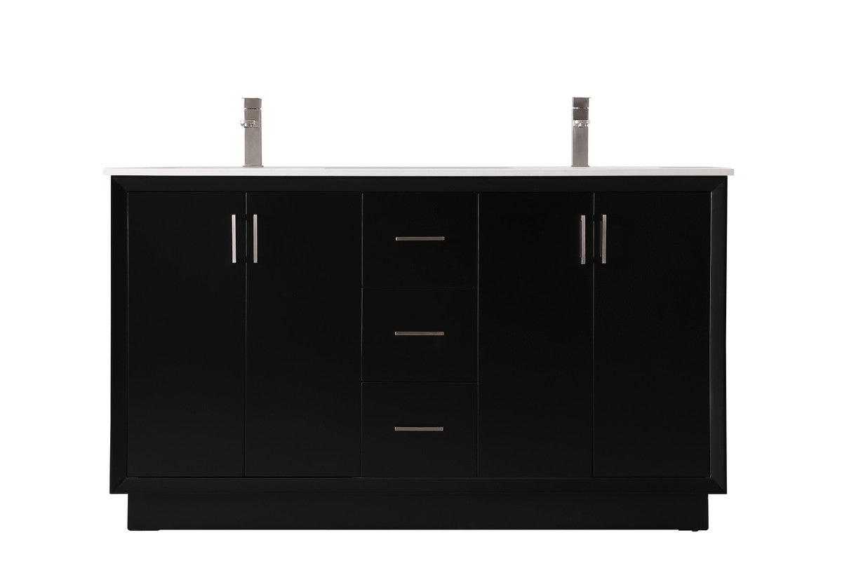 Elegant Lighting Double Bathroom Vanity from the Hayes collection in Black finish