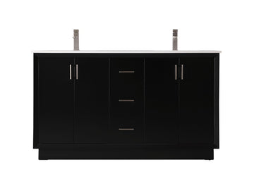 Elegant Lighting Double Bathroom Vanity from the Hayes collection in Black finish