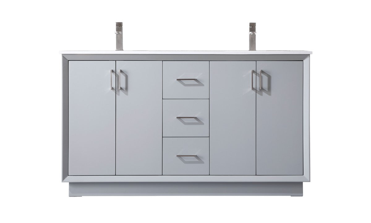 Elegant Lighting Double Bathroom Vanity from the Hayes collection in Grey finish