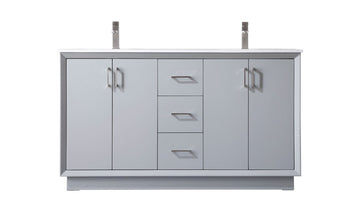 Elegant Lighting Double Bathroom Vanity from the Hayes collection in Grey finish