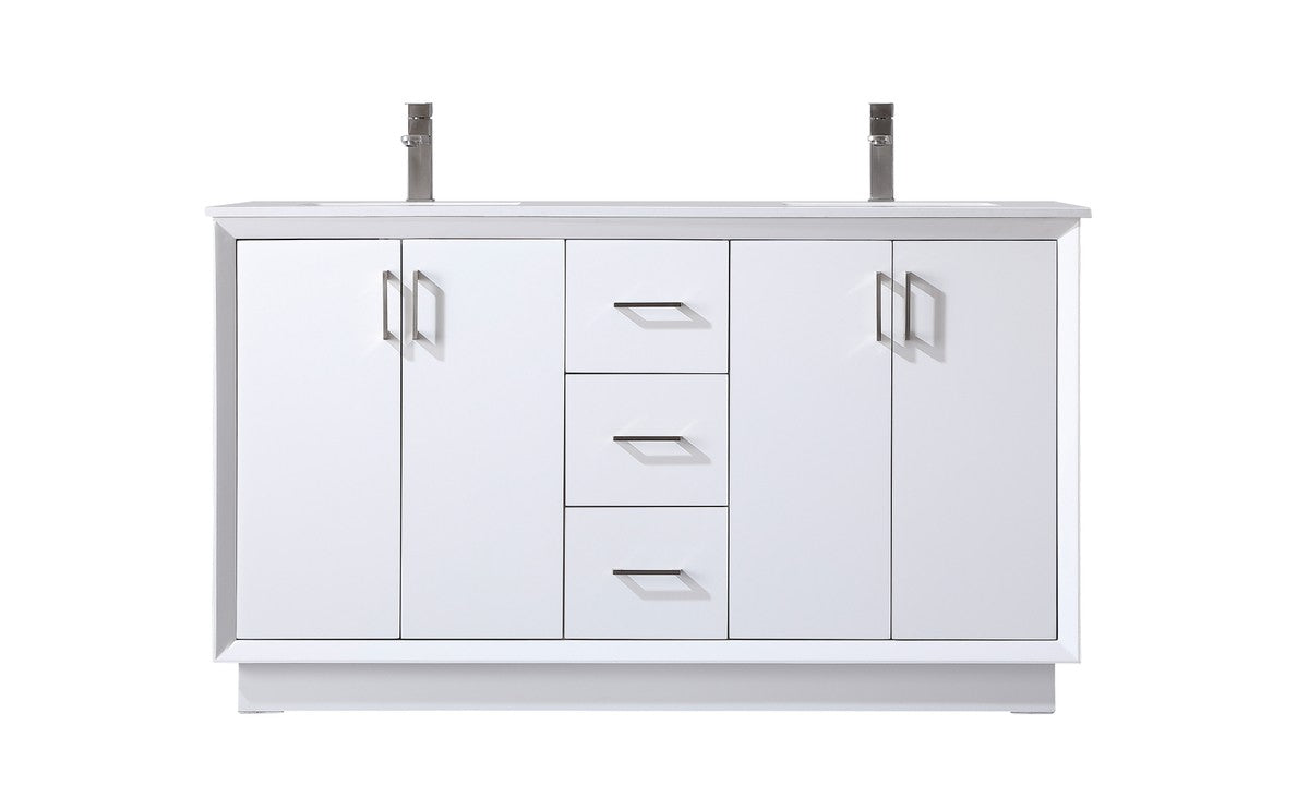 Elegant Lighting Double Bathroom Vanity from the Hayes collection in White finish