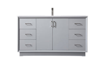 Elegant Lighting SIngle Bathroom Vanity from the Hayes collection in Grey finish