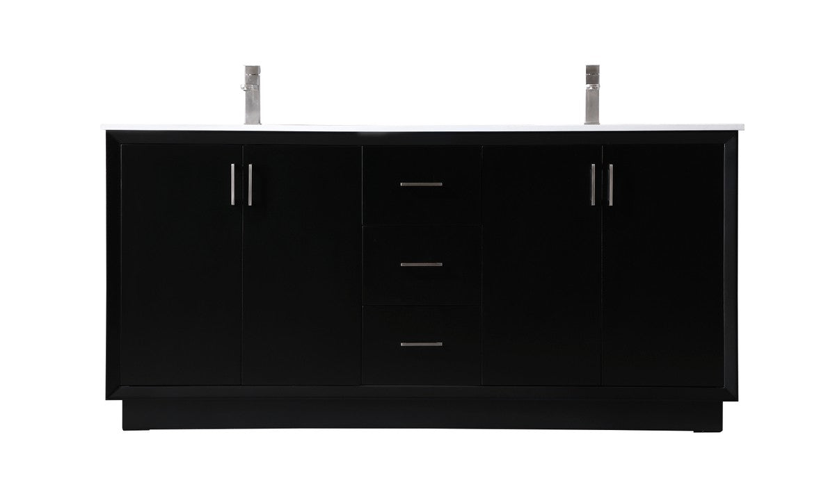 Elegant Lighting Double Bathroom Vanity from the Hayes collection in Black finish