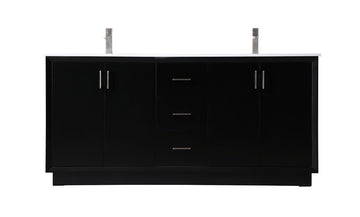 Elegant Lighting Double Bathroom Vanity from the Hayes collection in Black finish