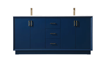 Elegant Lighting Double Bathroom Vanity from the Hayes collection in Blue finish