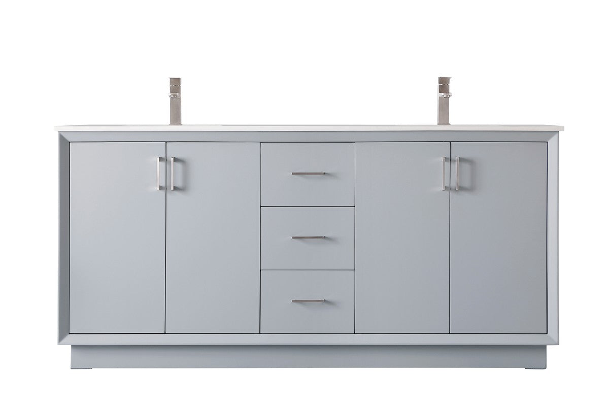 Elegant Lighting Double Bathroom Vanity from the Hayes collection in Grey finish