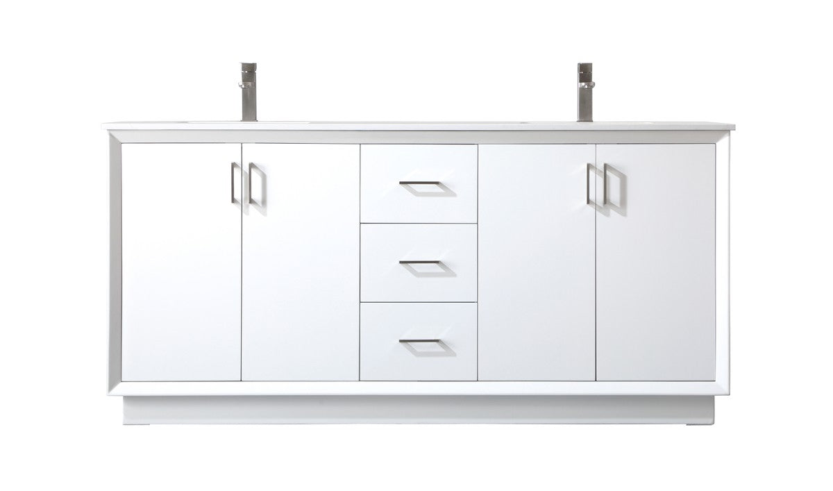 Elegant Lighting Double Bathroom Vanity from the Hayes collection in White finish