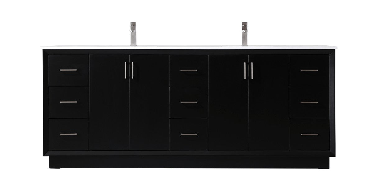 Elegant Lighting Double Bathroom Vanity from the Hayes collection in Black finish