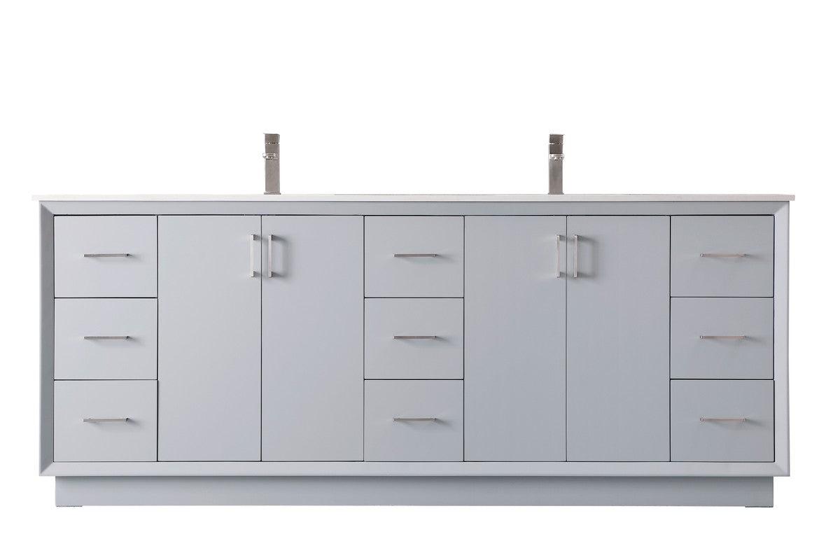 Elegant Lighting Double Bathroom Vanity from the Hayes collection in Grey finish