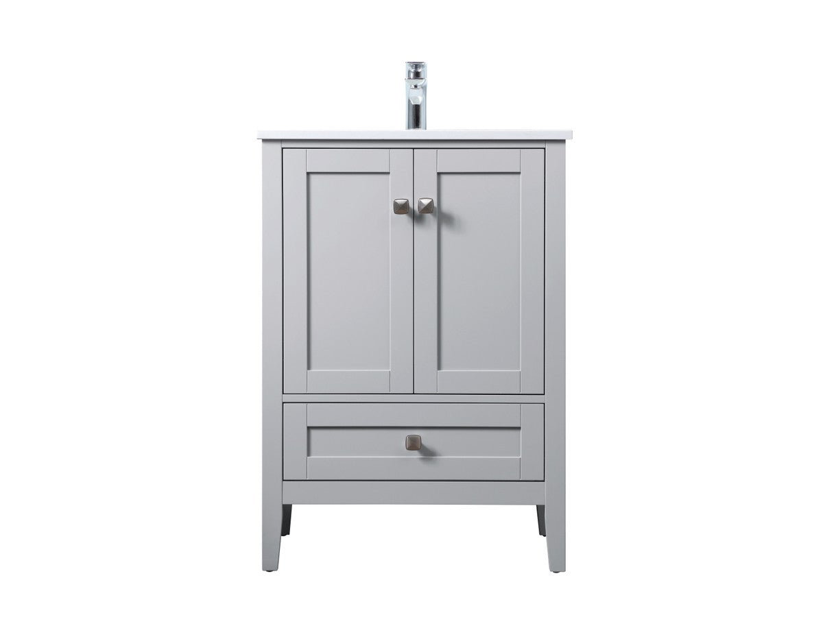 Elegant Lighting SIngle Bathroom Vanity from the Hamilton collection in Grey finish
