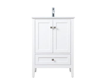 Elegant Lighting SIngle Bathroom Vanity from the Hamilton collection in White finish