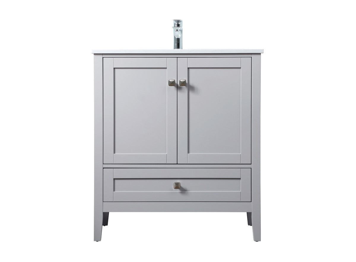 Elegant Lighting SIngle Bathroom Vanity from the Hamilton collection in Grey finish